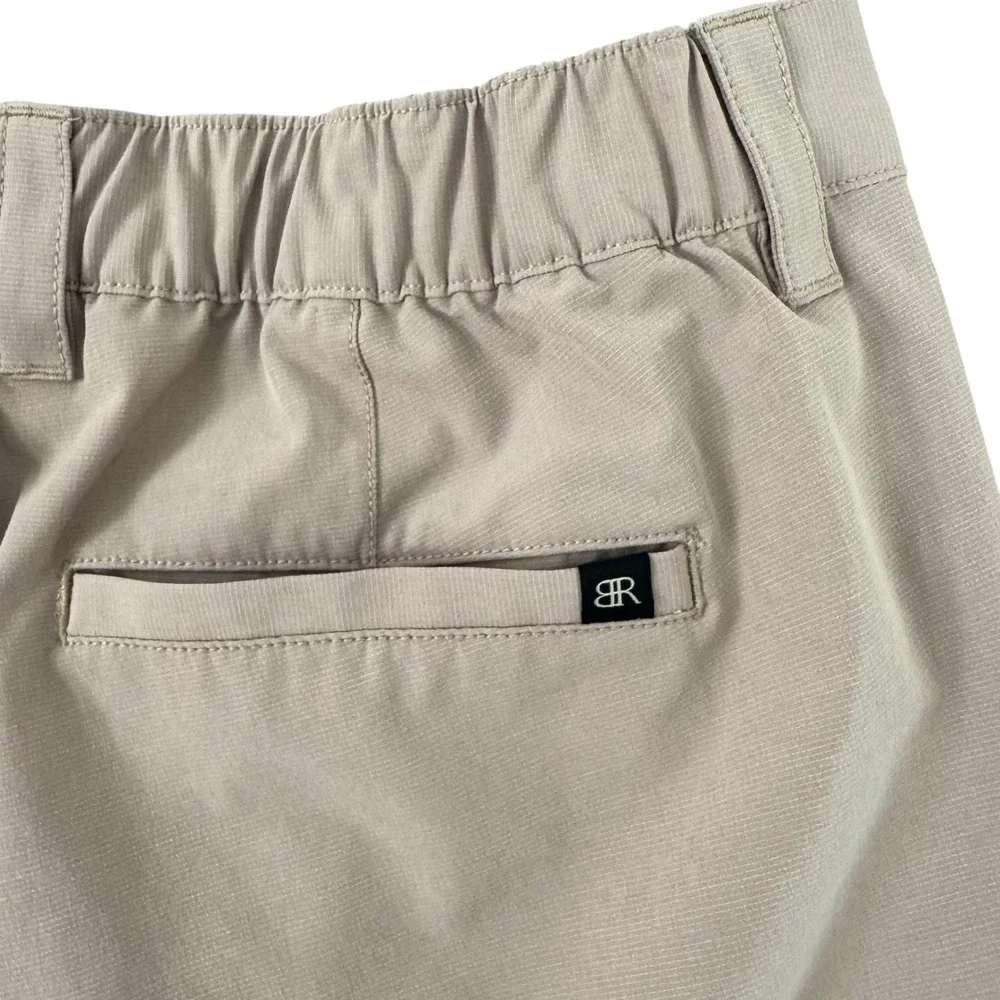 Banana Republic 32x9 Khaki Tan Performance Stretch Elastic Waist Men's Shorts